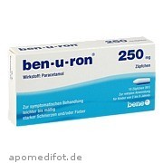 Bild für Bild für ben-u-ron 250mg Zäpfchen - 10&nbsp;Stück von bene Arzneimittel GmbH