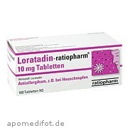 Bild für Bild für Loratadin-ratiopharm 10mg Tabletten - 100&nbsp;Stück von ratiopharm GmbH