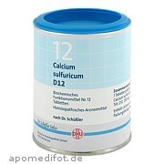 Bild für Bild für BIOCHEMIE DHU 12 CALCIUM SULFURICUM D12 - 1000&nbsp;Stück von DHU-Arzneimittel GmbH & Co. KG