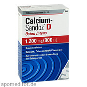 Calcium - Sandoz D Osteo intens 1200mg/800 I. E.  Bta Hexal AG