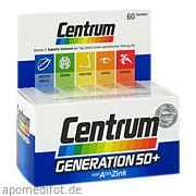 Centrum Generation 50 +  A - Zink  +  FloraGlo Lutein Pfizer Consumer Healthcare GmbH