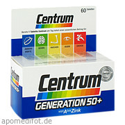Centrum Generation 50 +  A - Zink  +  FloraGlo Lutein Pfizer Consumer Healthcare GmbH