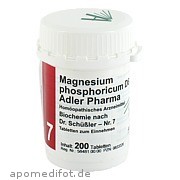 Biochemie Adler 7 Magnesium Phosphoricum D 6 Adler Adler Pharma Produktion und Vertrieb GmbH