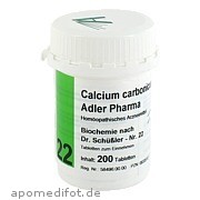 Bild für Bild für Biochemie Adler 22 Calcium Carbonicum D12 Adler Ph - 200&nbsp;Stück von Adler Pharma Produktion und Vertrieb GmbH