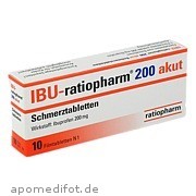 Ibu - ratiopharm 200mg akut Schmerztabletten ratiopharm GmbH