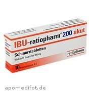 Bild für Ibu-ratiopharm 200mg akut Schmerztabletten - 10 Stück von ratiopharm GmbH Bild für Bild für Ibu-ratiopharm 200mg akut Schmerztabletten - 10 Stück von ratiopharm GmbH