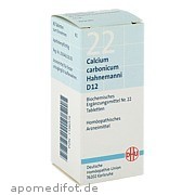 Biochemie Dhu 22 Calcium Carbonicum Hahnemanni D12 Dhu - Arzneimittel GmbH & Co.  Kg