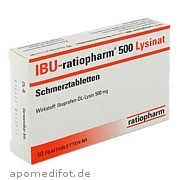 Ibu - ratiopharm Lysinat Schmerztabletten 500mg ratiopharm GmbH