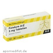 Bild für Bild für Folsäure AbZ 5mg Tabletten - 20&nbsp;Stück von AbZ Pharma GmbH