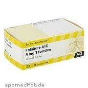 Bild für Folsäure AbZ 5mg Tabletten - 100 Stück von AbZ Pharma GmbH Bild für Bild für Folsäure AbZ 5mg Tabletten - 100 Stück von AbZ Pharma GmbH