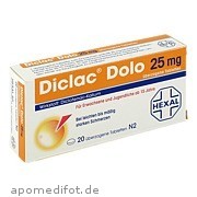 Diclac Dolo 25mg überzogene Tabl.  Hexal AG