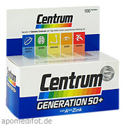 Centrum Generation 50 +  A - Zink  +  FloraGlo Lutein Pfizer Consumer Healthcare GmbH