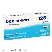 Bild für ben-u-ron 125mg Zäpfchen - 10 Stück von bene Arzneimittel GmbH Bild für Bild für ben-u-ron 125mg Zäpfchen - 10 Stück von bene Arzneimittel GmbH