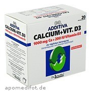 Additiva Calcium 1000mg  +  Vit. D3 Dr. B. Scheffler Nachf.  GmbH & Co.  Kg