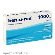 Bild für ben-u-ron 1000mg Zäpfchen - 10 Stück von bene Arzneimittel GmbH Bild für Bild für ben-u-ron 1000mg Zäpfchen - 10 Stück von bene Arzneimittel GmbH