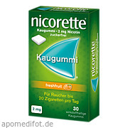 Bild für Bild für Nicorette 2mg Freshfruit Kaugummi - 30&nbsp;Stück von Johnson & Johnson GmbH (OTC)