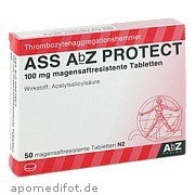 Bild für ASS AbZ PROTECT 100 mg magensaftresistente Tabl - 50 Stück von AbZ Pharma GmbH Bild für Bild für ASS AbZ PROTECT 100 mg magensaftresistente Tabl - 50 Stück von AbZ Pharma GmbH