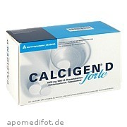 Bild für Calcigen D forte 1000 mg/880 I.E. Brausetabletten - 100 Stück von MEDA Pharma GmbH & Co.KG Bild für Bild für Calcigen D forte 1000 mg/880 I.E. Brausetabletten - 100 Stück von MEDA Pharma GmbH & Co.KG