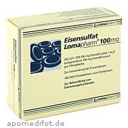 Bild für Eisensulfat Lomapharm 100mg - 100 Stück von LOMAPHARM Rudolf Lohmann GmbH KG Bild für Bild für Eisensulfat Lomapharm 100mg - 100 Stück von LOMAPHARM Rudolf Lohmann GmbH KG