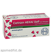 Bild für Bild für Cetirizin Hexal Saft bei Allergien - 75&nbsp;Milliliter von Hexal AG