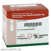 Bild für Isotonische Kochsalzlösung 0.9% (Plastikampulle) - 20X5 Milliliter von Fresenius Kabi Deutschland GmbH Bild für Bild für Isotonische Kochsalzlösung 0.9% (Plastikampulle) - 20X5 Milliliter von Fresenius Kabi Deutschland GmbH