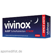 Bild für Vivinox Sleep Schlaftabletten Stark - 20 Stück von Dr. Gerhard Mann Chem.-Pharm. Fabrik GmbH Bild für Bild für Vivinox Sleep Schlaftabletten Stark - 20 Stück von Dr. Gerhard Mann Chem.-Pharm. Fabrik GmbH