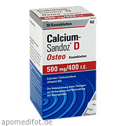 Calcium Sandoz D Osteo 500mg/400i. E.  Kautablette Hexal AG