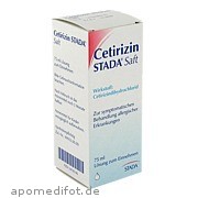 Cetirizin Stada Saft 10mg/10ml Lösung z Einnehmen Stadapharm GmbH