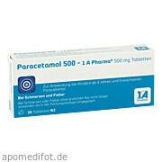Paracetamol 500 <br>-  1 A Pharma