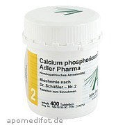 Bild für Biochemie Adler 2 Calcium Phosphoricum D 6 Adler P - 400 Stück von Adler Pharma Produktion und Vertrieb GmbH Bild für Bild für Biochemie Adler 2 Calcium Phosphoricum D 6 Adler P - 400 Stück von Adler Pharma Produktion und Vertrieb GmbH