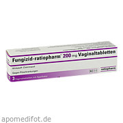 Bild für Bild für Fungizid-ratiopharm 200mg Vaginaltabletten - 3&nbsp;Stück von ratiopharm GmbH