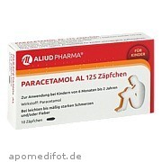 Bild für PARACETAMOL AL 125 - 10 Stück von ALIUD Pharma GmbH Bild für Bild für PARACETAMOL AL 125 - 10 Stück von ALIUD Pharma GmbH