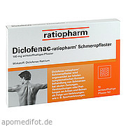 Bild für Bild für Diclofenac-ratiopharm Schmerzpflaster - 10 Stück von ratiopharm GmbH