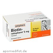Bild für Biotin-ratiopharm 5 mg - 90 Stück von ratiopharm GmbH Bild für Bild für Biotin-ratiopharm 5 mg - 90 Stück von ratiopharm GmbH