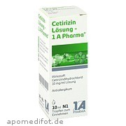 Cetirizin Lösung  -  1 A Pharma 1 A Pharma GmbH
