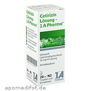 Cetirizin Lösung  -  1 A Pharma 1 A Pharma GmbH