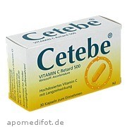 Bild für Cetebe Vitamin C Retard 500 - 30 Stück von GlaxoSmithKline Consumer Healthcare Bild für Bild für Cetebe Vitamin C Retard 500 - 30 Stück von GlaxoSmithKline Consumer Healthcare