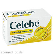 Bild für Cetebe Vitamin C Retard 500 - 60 Stück von GlaxoSmithKline Consumer Healthcare Bild für Bild für Cetebe Vitamin C Retard 500 - 60 Stück von GlaxoSmithKline Consumer Healthcare