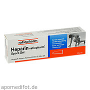 Bild für HEPARIN RATIOPHARM SPORT - 100 Gramm von ratiopharm GmbH Bild für Bild für HEPARIN RATIOPHARM SPORT - 100 Gramm von ratiopharm GmbH