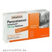 Bild für Paracetamol-ratiopharm 125mg Zäpfchen - 10 Stück von ratiopharm GmbH Bild für Bild für Paracetamol-ratiopharm 125mg Zäpfchen - 10 Stück von ratiopharm GmbH
