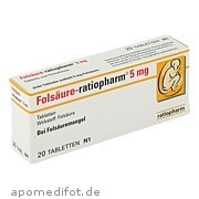 Folsäure - ratiopharm 5mg ratiopharm GmbH