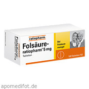 Bild für Folsäure-ratiopharm 5 mg - 100 Stück von ratiopharm GmbH Bild für Bild für Folsäure-ratiopharm 5 mg - 100 Stück von ratiopharm GmbH