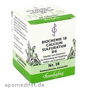 Biochemie 18 Calcium sulfuratum D 6 Bombastus - Werke AG