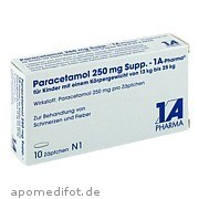 Paracetamol 250mg Supp.   -  1 A - Pharma 1 A Pharma GmbH