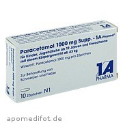 Paracetamol 1000mg Supp.   -  1a - Pharma 1 A Pharma GmbH