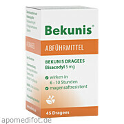 Bild für BEKUNIS DRAGEES BISACODYL 5mg - 45 Stück von Roha Arzneimittel GmbH Bild für Bild für BEKUNIS DRAGEES BISACODYL 5mg - 45 Stück von Roha Arzneimittel GmbH