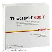 Bild für THIOCTACID 600 T - 10X24 Milliliter von MEDA Pharma GmbH & Co.KG Bild für Bild für THIOCTACID 600 T - 10X24 Milliliter von MEDA Pharma GmbH & Co.KG