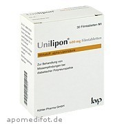 Bild für Unilipon 600 Filmtabletten - 30 Stück von Köhler Pharma GmbH Bild für Bild für Unilipon 600 Filmtabletten - 30 Stück von Köhler Pharma GmbH