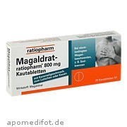 Bild für Bild für Magaldrat-ratiopharm 800mg Tabletten - 20&nbsp;Stück von ratiopharm GmbH