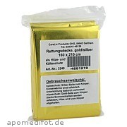 Rettungsdecke gold/silber 160x210cm Careliv Produkte Ohg